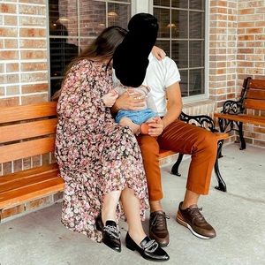 H&M floral sheer Tiered maxi